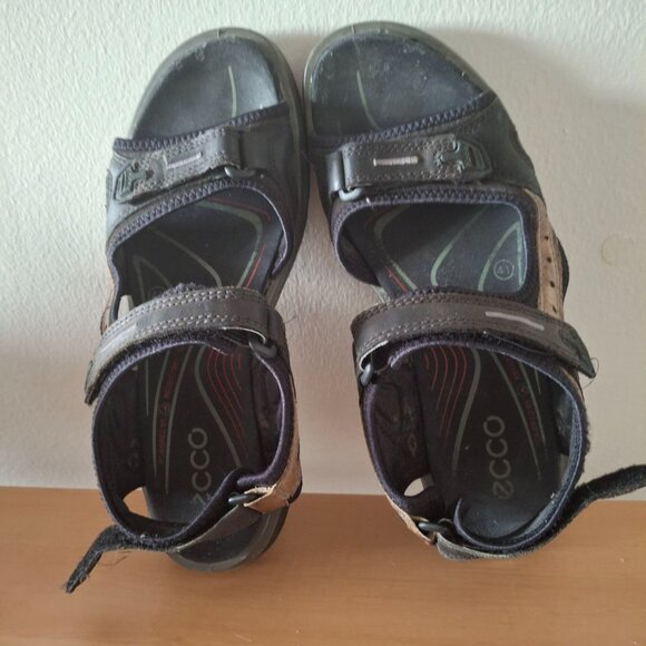 ECCO Men's Yucatan Sport Sandals - Black/Grey/Tan - EU 41 - Picture 8 of 8